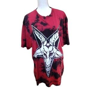 Blackcraft Cult Baphomet Blood Moon Dye T-shirt Size Large Goth Punk Occult